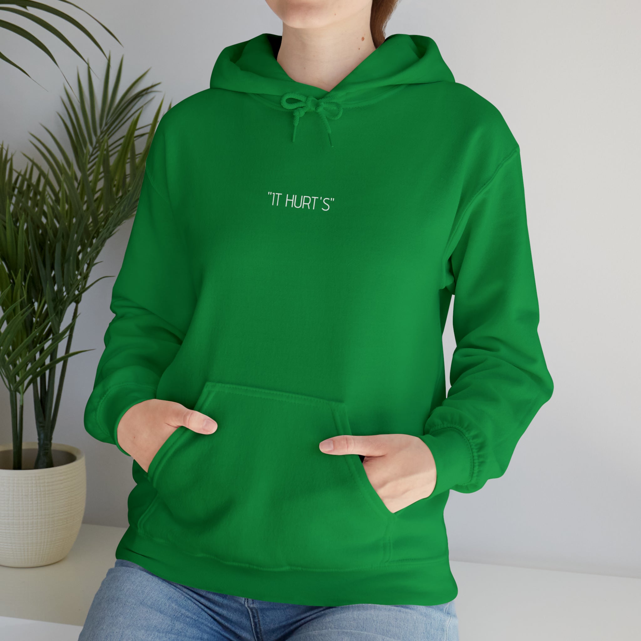 "IT HURT'S" motivational cotton hoodie