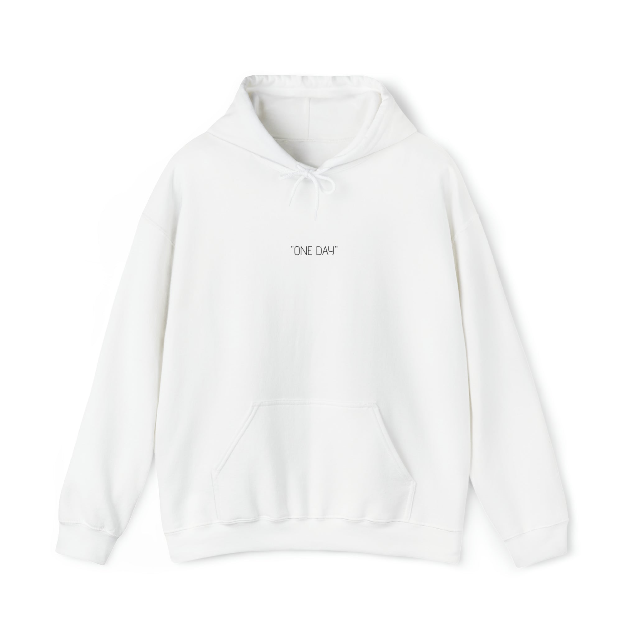 "ONE DAY" motivational cotton hoodie