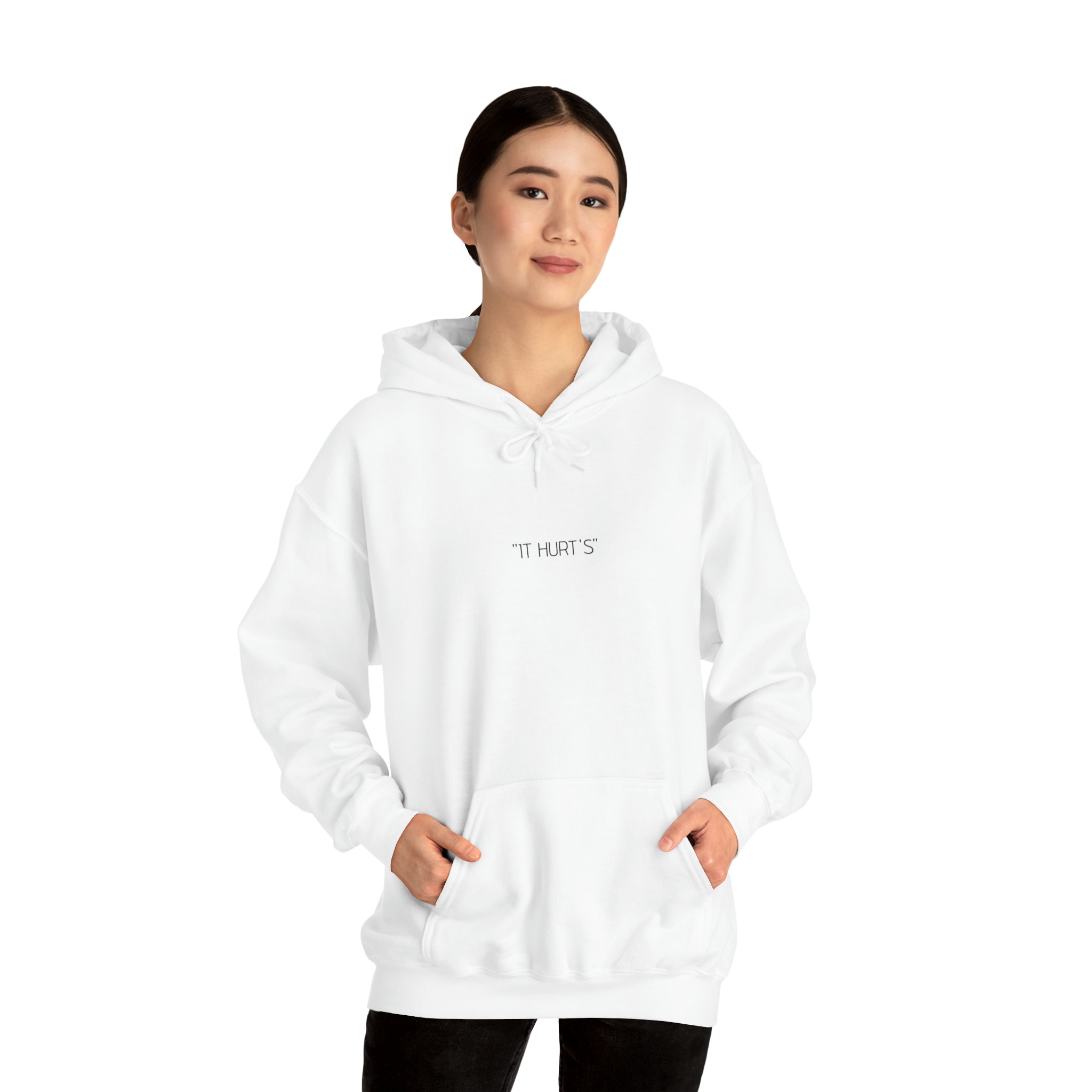 "IT HURT'S" motivational cotton hoodie
